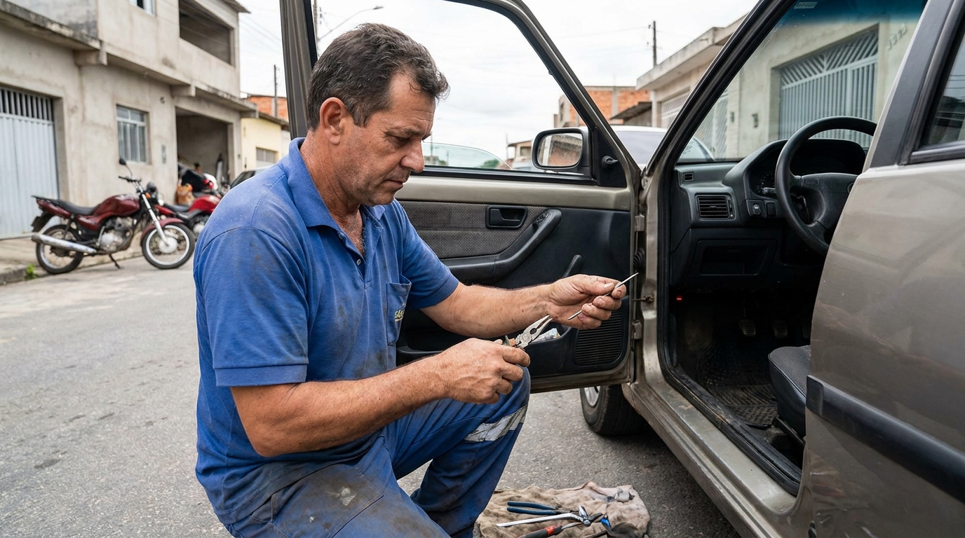 Extração em Cadeado no Bacacheri, Curitiba‑PR